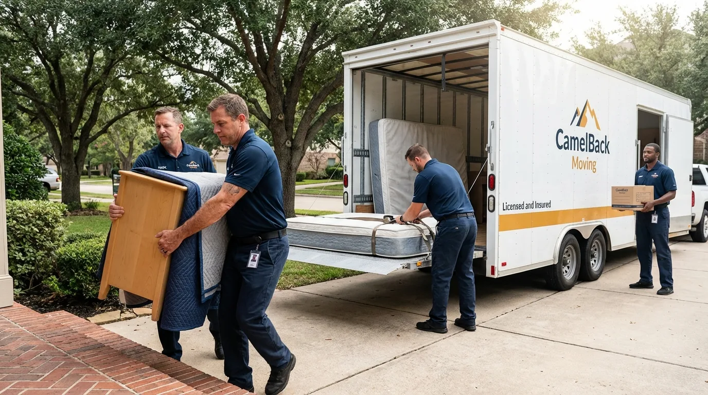 Crew loading residential truck for cross-state move from Cranford, NJ